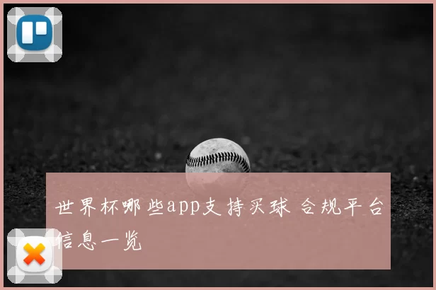 世界杯哪些app支持买球 合规平台信息一览